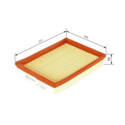 Filtre à air BOSCH 1457433309 pour VAUXHALL CORSA OE 834581