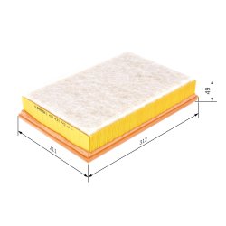 Filtre à air BOSCH 1457433742 pour FORD, SEAT, VW OE 1017035 BOSCH