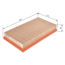 Filtre à air BOSCH 1457433797 pour SAAB 9-3 OE 4876199 BOSCH