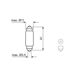 Interior Light Bulb BOSCH 1 987 301 510