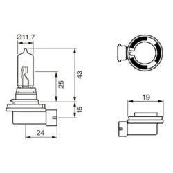 Spotlight Bulb BOSCH 1987302082 OE Ref A 000 000 00 16 05