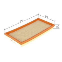Filtre à air BOSCH 1987429179 pour KIA CARENS, SEPHIA, SHUMA OE K2A5-13-Z40 BOSCH