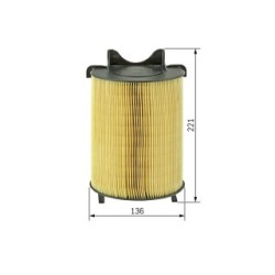 Filtre à air BOSCH 1987429405 pour AUDI, SEAT, SKODA, VW OE 1F0129620 BOSCH