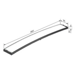 Pollen Filter BOSCH 1987432036 OE Ref 64 31 8 361 899