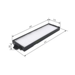 Filtre à pollen BOSCH 1987432096 pour SAAB 9-3, 900 OE 32020156 BOSCH