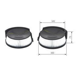 Filtre d'habitacle BOSCH 1987432104 pour BMW Série 3 BOSCH