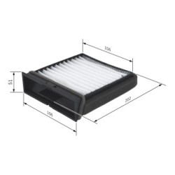 Filtre à pollen BOSCH 1987432157 pour MITSUBISHI, VOLVO OE MR262425 BOSCH