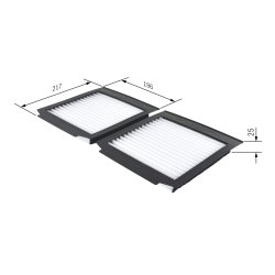 Filtre d'habitacle BOSCH 1987432169 pour LAND ROVER RANGE ROVER BOSCH