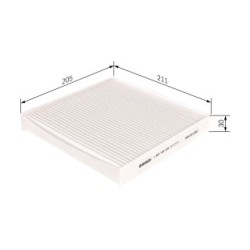 Filtre à pollen BOSCH 1987432234 pour HONDA OE 80291-TF0-E01 BOSCH