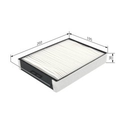 Cabin Air Filter BOSCH 1 987 432 256 OE Ref 0879038100A