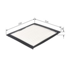 Filtre à pollen BOSCH 1987432263 pour LEXUS, TOYOTA OE 8713930010 BOSCH