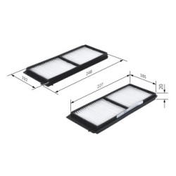 Filtre à pollen BOSCH 1987432275 pour MAZDA 2 OE D65161J6X BOSCH