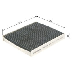 Filtre à pollen BOSCH 1987432304 pour CADILLAC, CHEVROLET, HOLDEN et plus encore... BOSCH