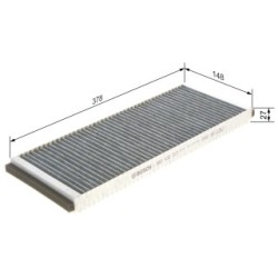 Filtre à pollen BOSCH 1987432317 pour AUDI, VW OE 8A0819439B BOSCH