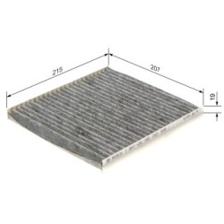 Filtre à pollen BOSCH 1987432320 pour LEXUS, SUBARU, TOYOTA OE G3010AG100 BOSCH