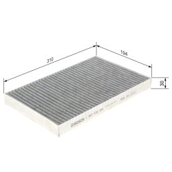 Filtre d'habitacle BOSCH 1987432324 pour AUDI OE 4B0819439A BOSCH