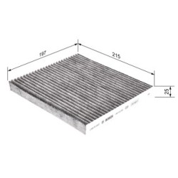 Filtre à pollen BOSCH 1987432392 pour MAZDA 2, 6, CX-7 OE GJ6A61P119A BOSCH