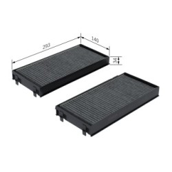 Filtre à pollen BOSCH 1987432419 pour BMW X5, X6 OE 64116945594 BOSCH