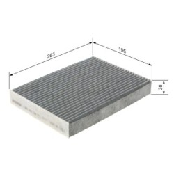 Filtre à pollen BOSCH 1987432538 pour FIAT, NISSAN, VAUXHALL, RENAULT BOSCH