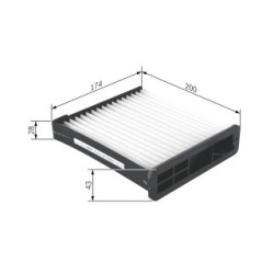 Filtre à pollen BOSCH 1987435009 pour NISSAN NV200, TIIDA, VERSA OE AY680NS021 BOSCH