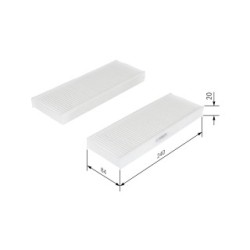 Filtre à pollen BOSCH 1987435033 pour CITROEN, PEUGEOT C-ELYSEE, 301 BOSCH