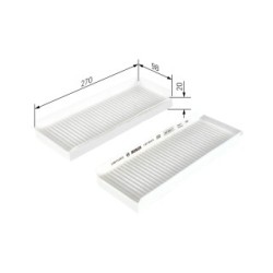 Filtre à pollen BOSCH 1987435074 pour SSANGYONG REXTON OE 6811021000 BOSCH