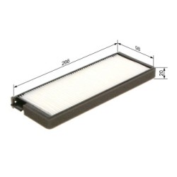 Filtre à pollen BOSCH 1987435123 pour CHEVROLET, DAEWOO, GM KOREA OE EC96331028 BOSCH