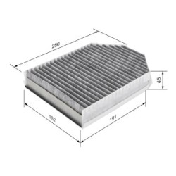 Filtre à pollen BOSCH 1987435509 pour JAGUAR F-TYPE, XK OE C2P2410 BOSCH