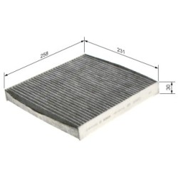 Filtre à pollen BOSCH 1987435515 pour CHEVROLET, VAUXHALL OE 132114731 BOSCH