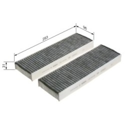 Filtre à pollen BOSCH 1987435522 pour CITROËN, DS, VAUXHALL, PEUGEOT et plus encore... BOSCH