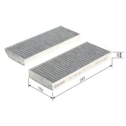 Filtre à pollen BOSCH 1987435534 pour RENAULT LATITUDE OE 272774653R BOSCH