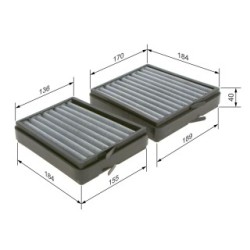 Pollen Filter BOSCH 1987435536 OE Ref A 203 830 04 18