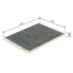 Filtre d'habitacle BOSCH 1987435553 pour RENAULT, MEGANE, Megane BOSCH