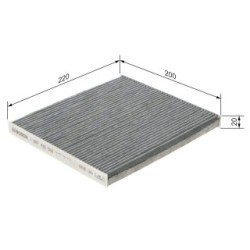 Filtre à pollen BOSCH 1987435566 pour TOYOTA AVENSIS, COROLLA OE 0897400850 BOSCH