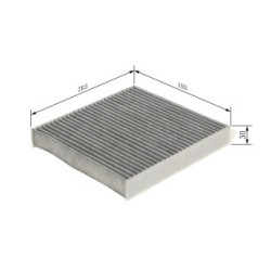 Filtre à pollen BOSCH 1987435584 pour BMW Série 7, référence d'origine 64119159713 BOSCH