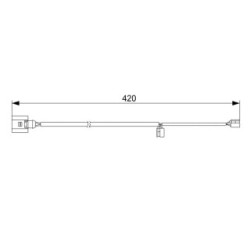 Capteur de plaquettes de frein BOSCH 1987473012 pour AUDI, PORSCHE, VW OE 7L0907637 BOSCH