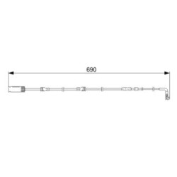 Capteur de plaquettes de frein BOSCH 1987473052 pour BMW Série 3, référence d'origine 34352283405 BOSCH