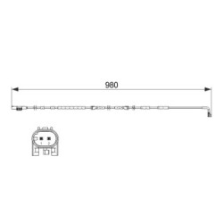 Brake Pad Sensor BOSCH 1987473502 OE Ref 34 35 6 789 444