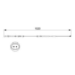 Capteur de plaquettes de frein BOSCH 1987473510 pour BMW X5, X6 OE 34356792568