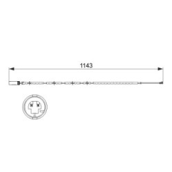 Brake Pad Sensor BOSCH 1987473517 OE Ref 34 35 6 792 565