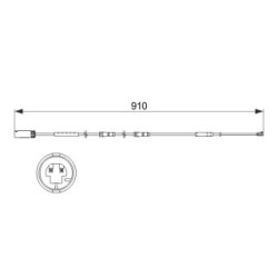 Capteur de plaquettes de frein BOSCH 1987473522 pour MINI MINI OE 34359804833 BOSCH