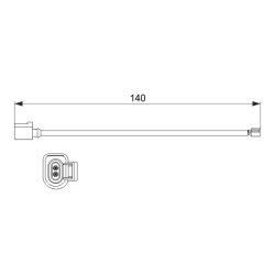 Brake Pad Sensor BOSCH 1 987 473 528 OE Ref 95861236550