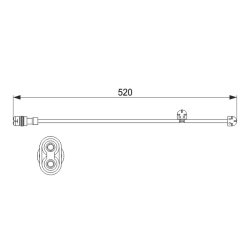 Brake Pad Sensor BOSCH 1 987 473 533 OE Ref 99761277000