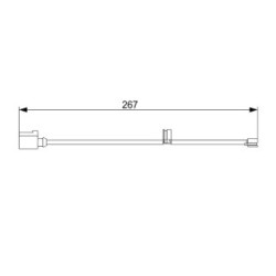 Capteur de plaquettes de frein BOSCH 1987473560 pour PORSCHE OE 99160918300 BOSCH