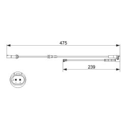 Brake Pad Sensor BOSCH 1 987 473 624 OE Ref 34351543830