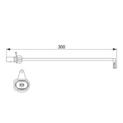 Brake Pad Sensor BOSCH 1987474505 OE Ref 8T0 907 637