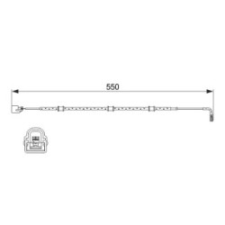 Brake Pad Sensor BOSCH 1987474514 OE Ref C2P 12722