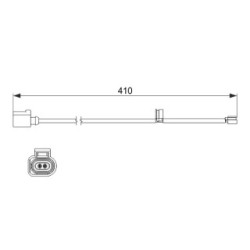 Brake Pad Sensor BOSCH 1987474516 OE Ref 955 612 365 81