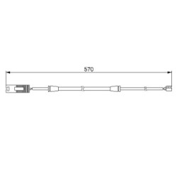 Brake Pad Sensor BOSCH 1987474954 OE Ref 34 35 1 182 064