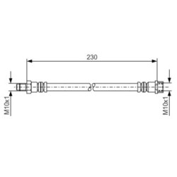 Brake Hose BOSCH 1987476083 OE Ref 168 428 06 35